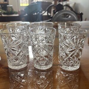 Anchor Hocking Prescut Oatmeal Juice Glasses Set of 6